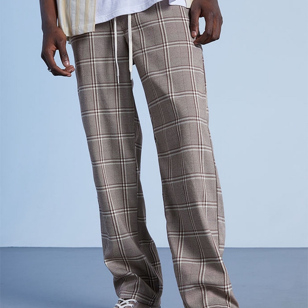 Pacsun Brown Plaid Menswear Trousers - Picture 4 of 4